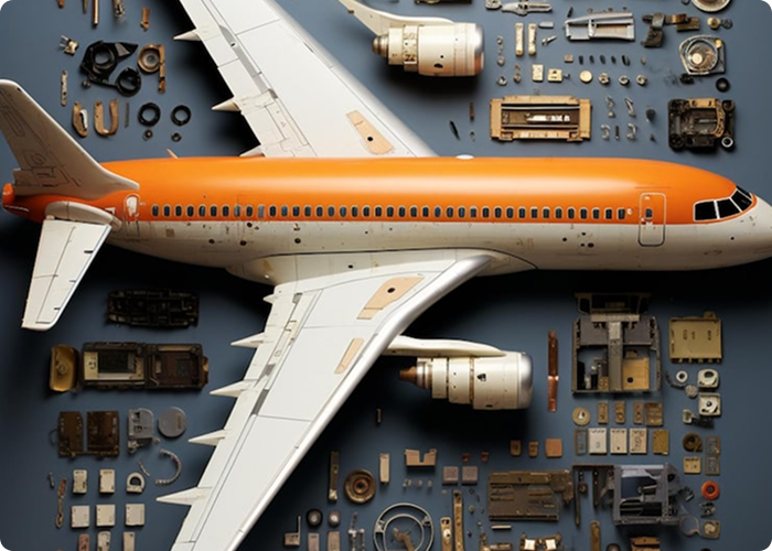 avion-arafed-partes-varias-partes-superficie-azul-generativa-ai_1035451-3917